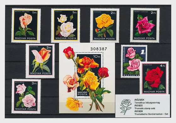 2022 50% DISCOUNT on Thematic Stamp Sets - ROSES - Collectibles