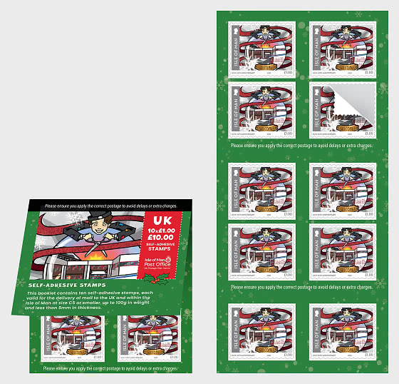 2025 PRE-ORDER Crank Up Christmas - Self-Adhesive Booklet - UK Rate (Green) - Stamp Booklet