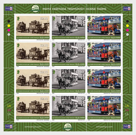 2026 PRE-ORDER Manx Heritage Transport - Buses & Horse Trams - Tram Sheet - Sheetlets