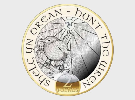 Hunt the Wren £2 Christmas Coin - 3 Per Customer - Single Coin