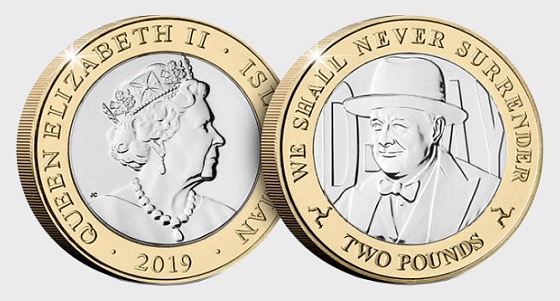 D-Day Commemorative £2 Coin - Churchill - Piece Uniques