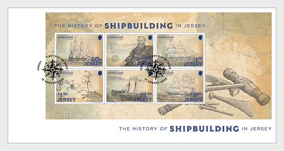2025 L’histoire de la construction navale à Jersey - Enveloppes de Premier Jour