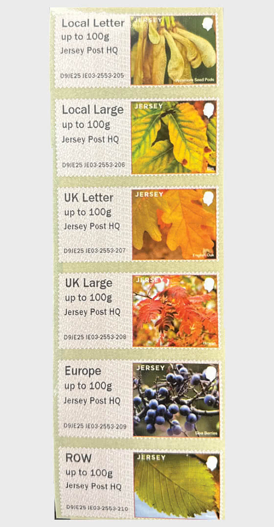 2025 Post & Go - Autumn Colours - JE03 Collector's Strip - Set