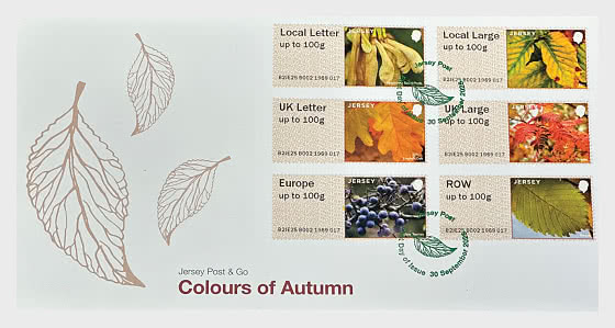 2025 Post & Go - Couleurs d'automne - Enveloppes de Premier Jour