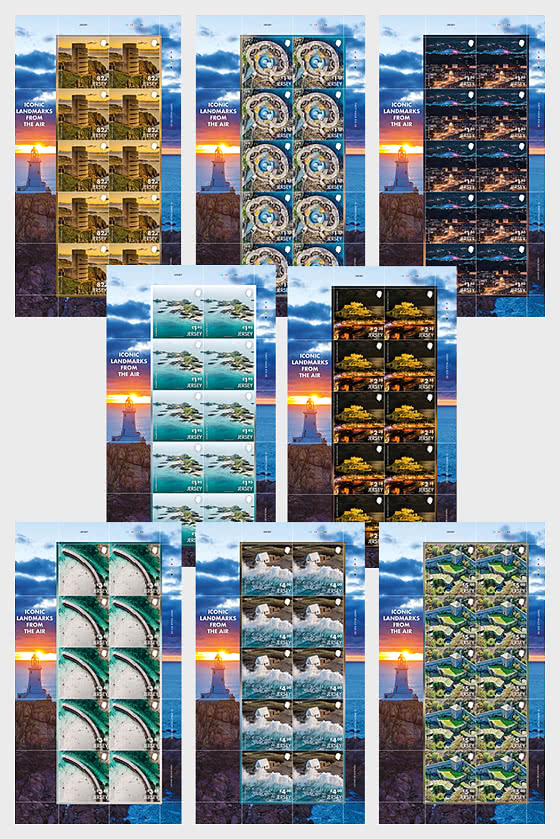 2026 SEPAC - Monuments Emblématiques vus du Ciel - Mini-feuilles CTO