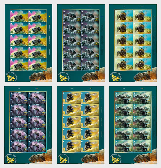 2026 Les Pollinisateurs de Jersey - Les Abeilles - Mini-feuilles CTO