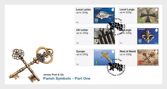 2026 Post & Go - Parish Symbols Part 1 - First Day Cover