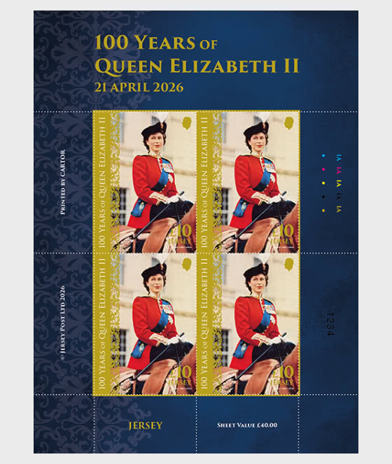 2026 PRE-ORDER 100 Ans de Règne de la Reine Elizabeth II - Mini-feuilles CTO