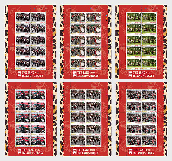 2026 PRE-ORDER 150 Years of the Band of the Island of Jersey - Sheetlets CTO