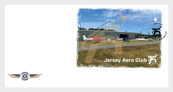 2026 PRE-ORDER Jersey Aero Club 75 Years - FDC Miniature Sheet - First Day Cover MS