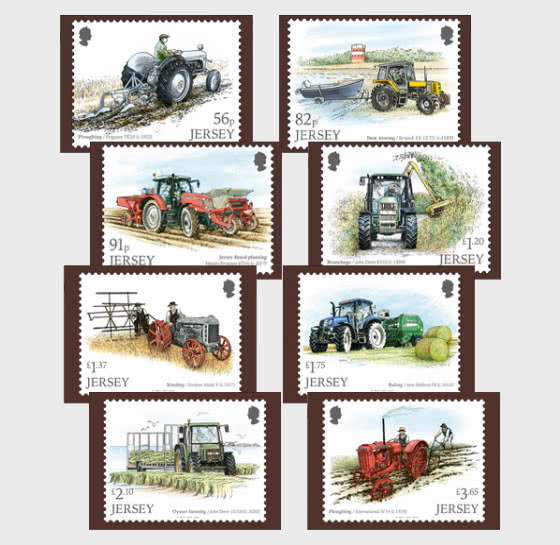 Tractors Working in Jersey Jersey Stamps Worldwide Stamps, Coins