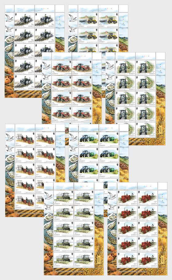 Tractors Working in Jersey Jersey Stamps Worldwide Stamps, Coins