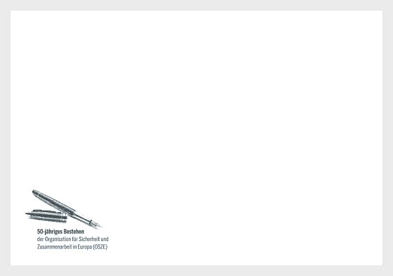 2025 50. Jahrestag der OSZE - Ersttagsbrief ohne Marken