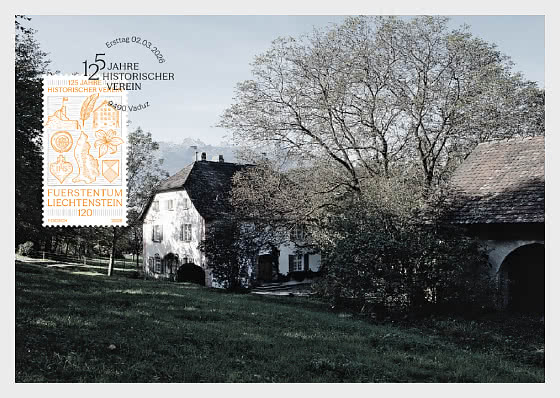 2026 125 лет Историческому обществу Лихтенштейна - Макси-карты