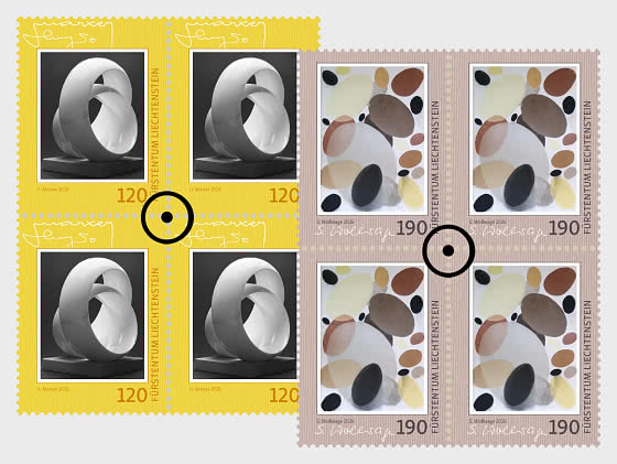 2026 Fine Arts from Liechtenstein - Block of 4 CTO