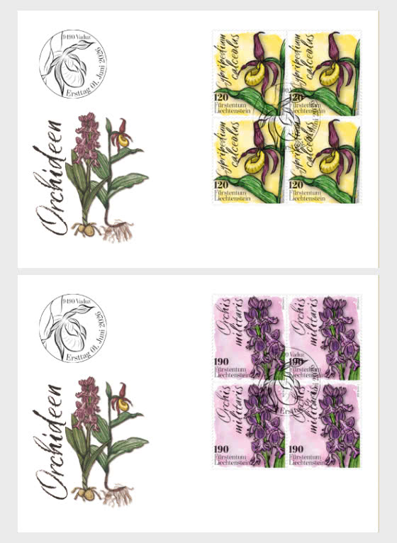 2026 Orchids - First Day Cover block of 4