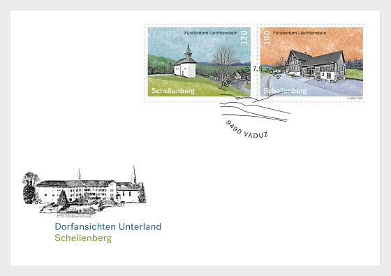2026 Vues du Village - Schellenberg - Enveloppes de Premier Jour