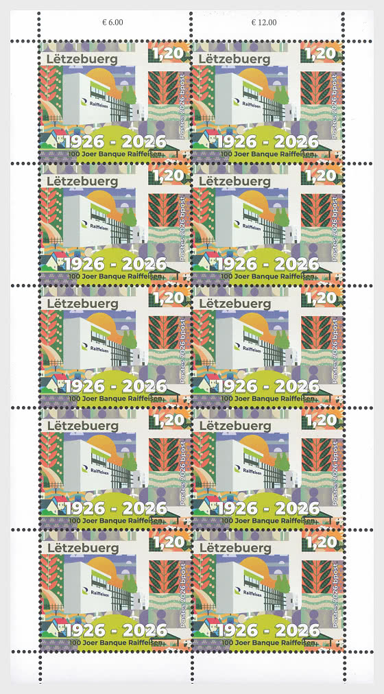 2026 100 Años de Raiffeisen - Mini Hojas