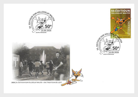2026 50th Vollekslaf Walfer - First Day Cover