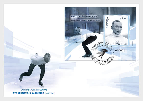 2025 The legends of Latvian sports - Alberts Rumba - First Day Cover