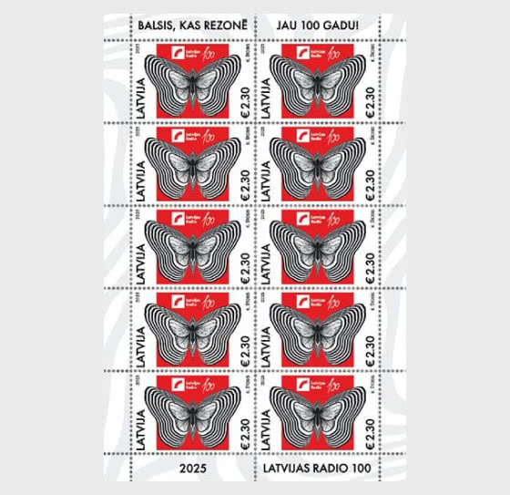 2025 Radio en Lettonie - Mini-feuilles