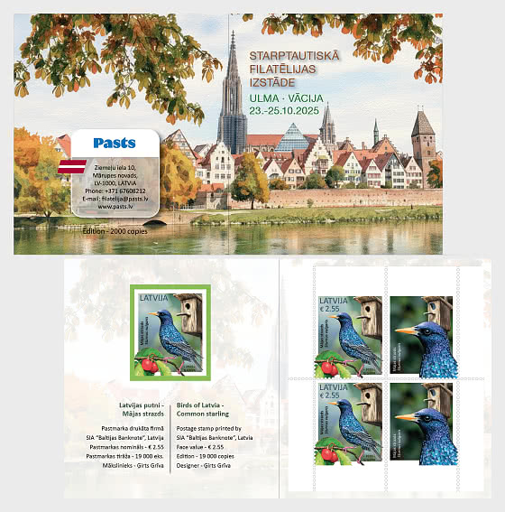 2025 拉脱维亚的鸟类 - 椋鸟 - 小本票