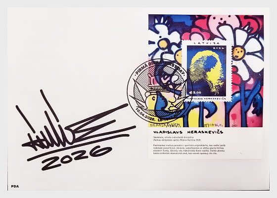 2026 Giochi Olimpici Invernali - V.Heraskevičs - FDC