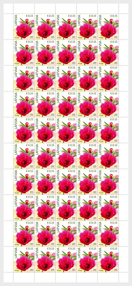 2026 Flores - Peonía y Dalia - Folios enteros