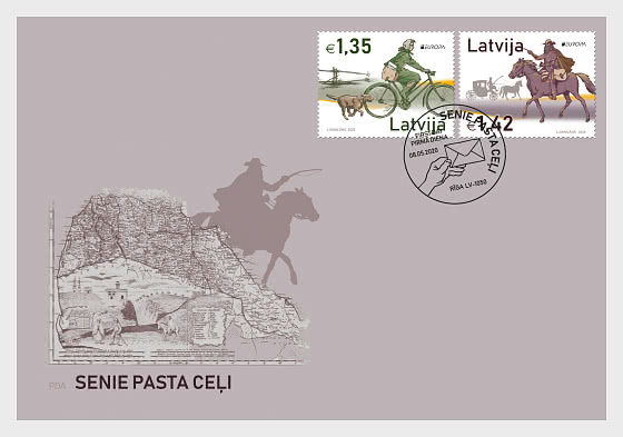 2020 Europa - Antiche Rotte Postali - FDC