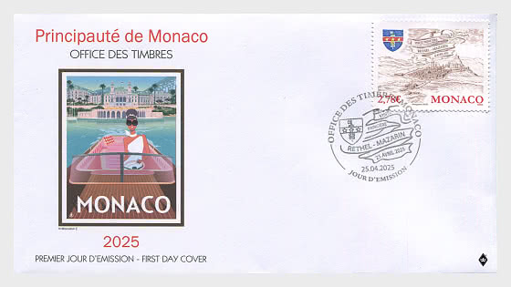 2025 Historische Stätte der Grimaldis von Monaco - Rethel-Mazarin - Ersttagbriefe