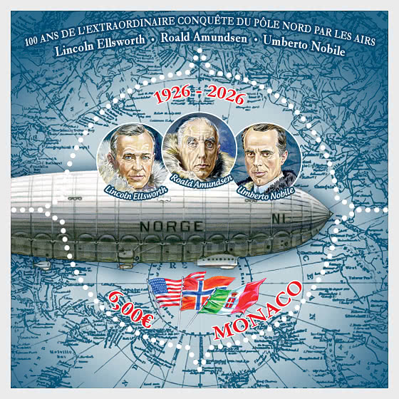 2026 Centenary of the First Overflight of the North Pole - Miniature Sheet CTO