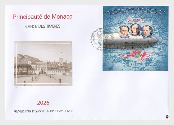 2026 Centenario del Primer Sobrevuelo del Polo Norte - Sobre de Primer Dia