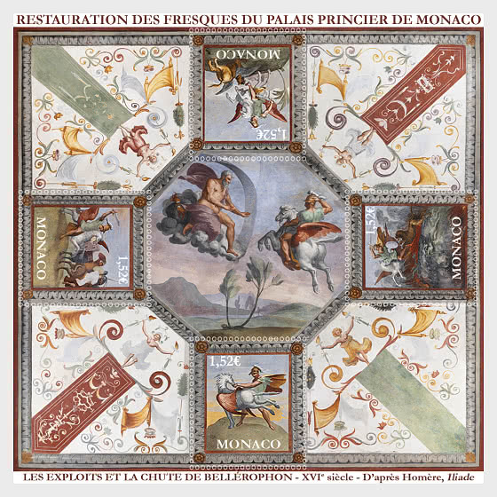 2026 Restoration of the Frescoes Of The Prince’s Palace - Miniature Sheet CTO