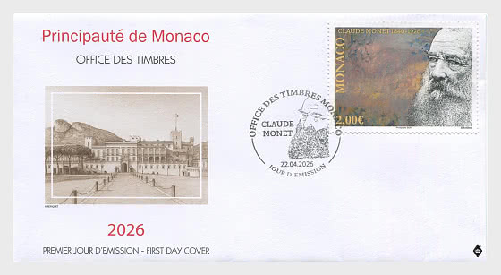 2026 Centenary Of The Death Of Claude Monet - First Day Cover