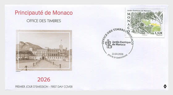 2026 The Exotic Garden Of Monaco - First Day Cover