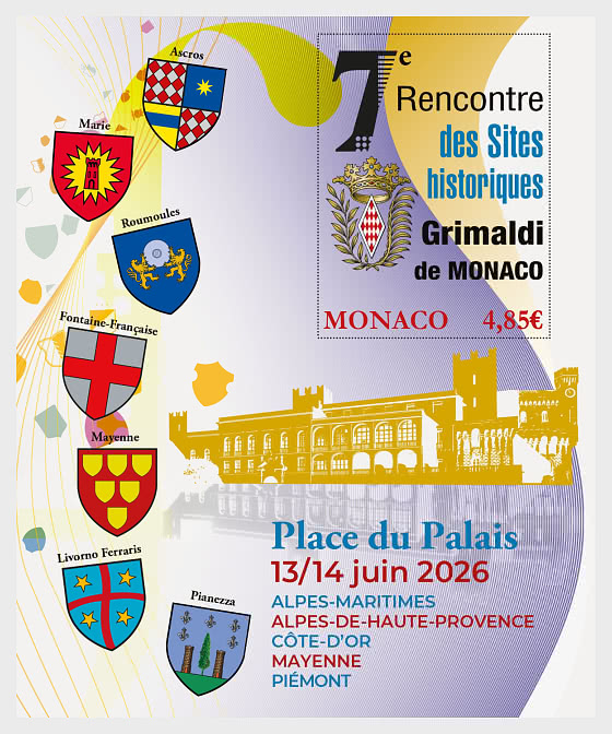 2026 7th Meeting of The Historical Sites of The Grimaldis of Monaco - Miniature Sheet