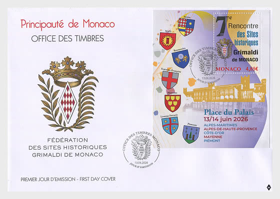 2026 7th Meeting of The Historical Sites of The Grimaldis of Monaco - First Day Cover