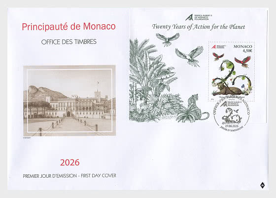 2026 20th Anniversary of the Prince Albert II Of Monaco Foundation - First Day Cover