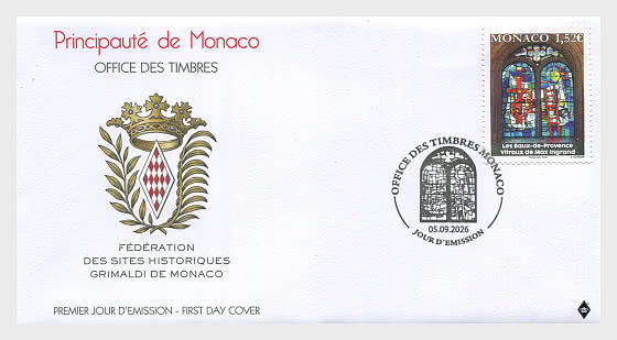 2026 Historische Stätte der Grimaldis von Monaco – Les Baux-De-Provence - Ersttagbriefe