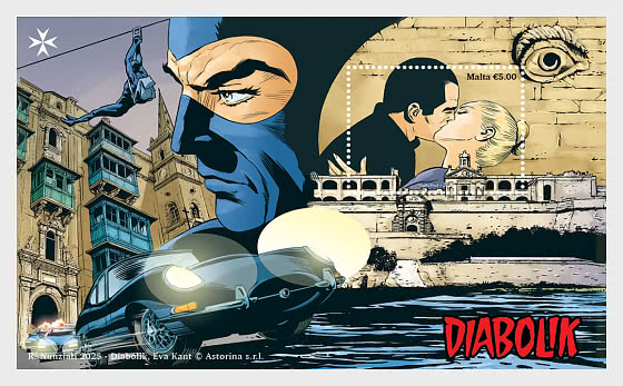 2025 Comic-Kunst in Malta - Diabolik - Sonderblock