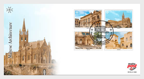 2026 Maltese Architecture - First Day Cover