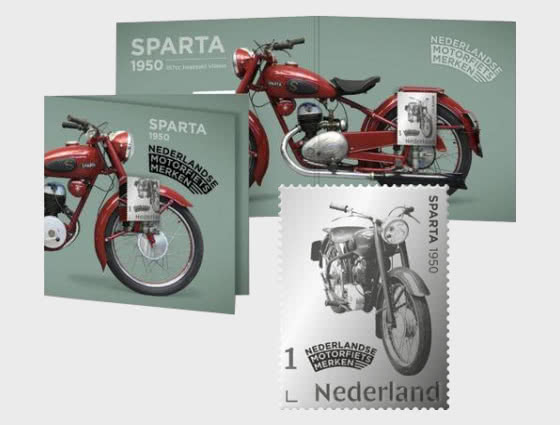 2025 银质邮票 - 荷兰摩托车品牌 - Sparta 1950 - 银币收藏