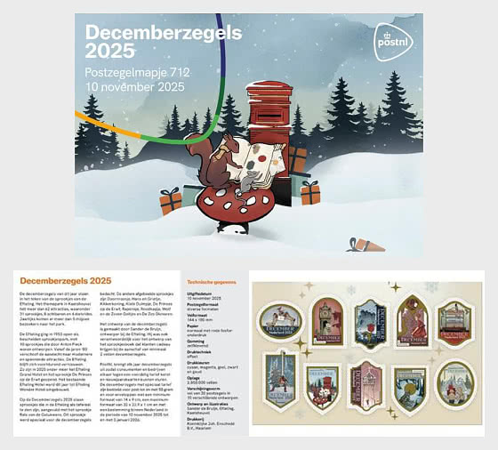 2025 Timbres de Décembre - Paquet de présentation