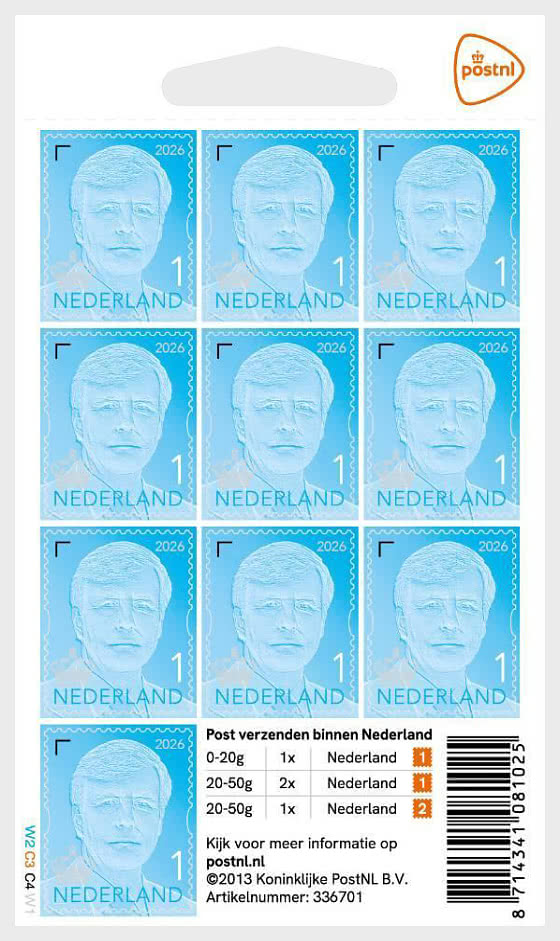 2026 King Willem-Alexander - Blue - Sheetlets