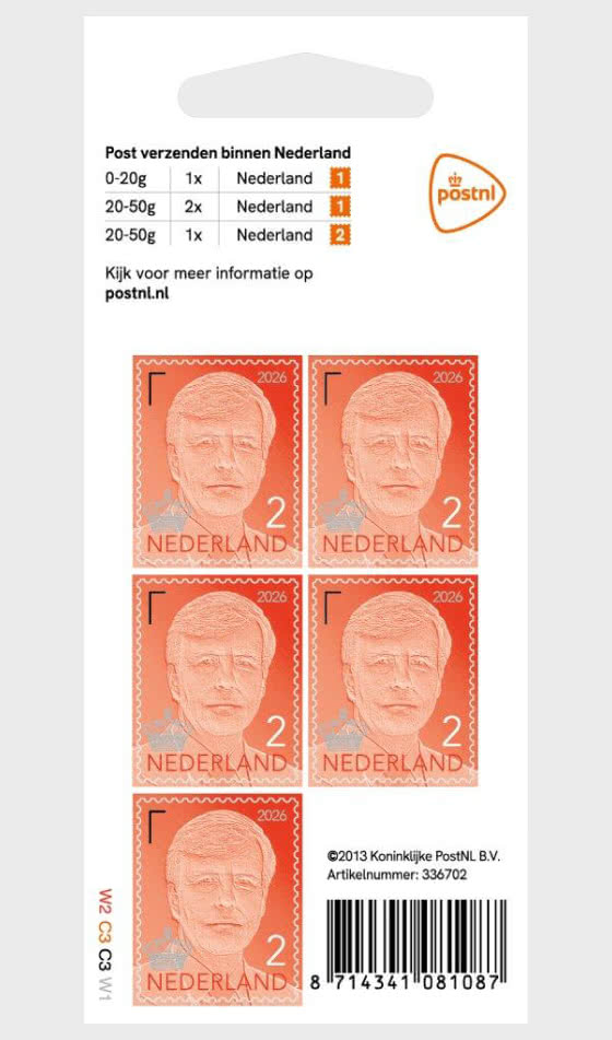 2026 King Willem-Alexander - Red - Sheetlets