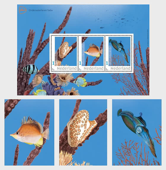 2026 Underwater Life Saba - Miniature Sheet