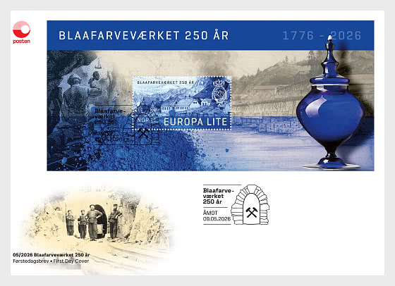 2026 Blaafarvevaerket 250th Anniversary - First Day Cover MS