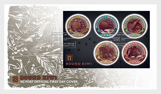 2025 Round Kiwi - Ersttagbriefe