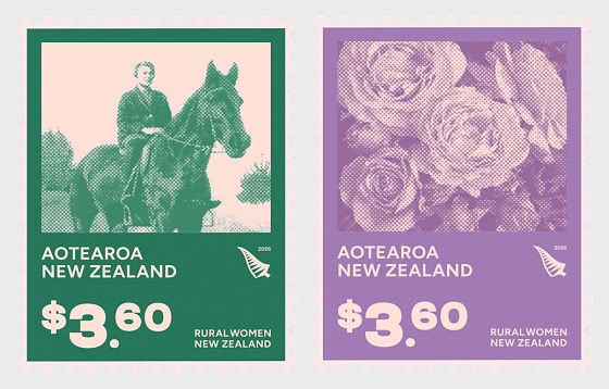 2026 PRE-ORDER Rural Women New Zealand 100 Years Se-tenant Set of Mint Stamps - Set