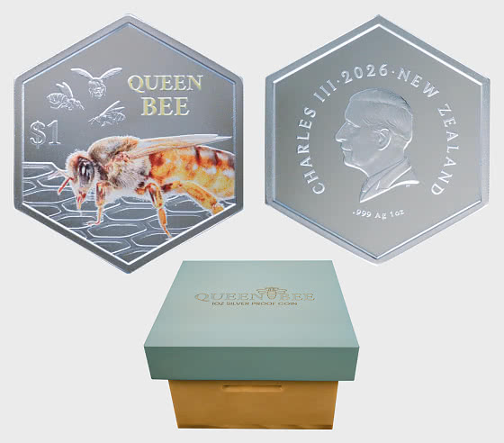 Pièce de Monnaie Queen Bee 1 Oz en Argent Pur (épreuve) - Piece d'argent